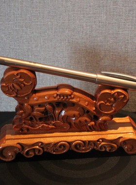 桃木如意摆件桌面木雕摆设客厅书房中式工艺品送老师同学朋友礼品