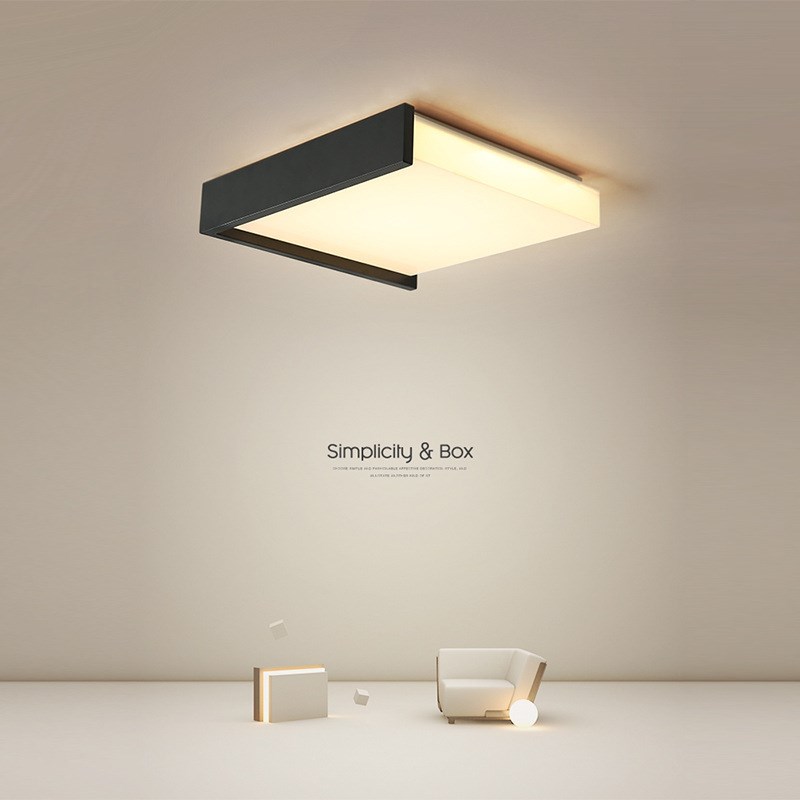 书房灯led吸顶灯现代简约时尚方形个性创意客厅卧室北欧房间灯具