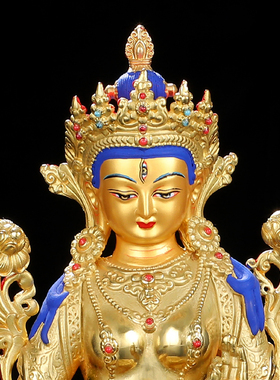 速发观音佛像白度母佛像居家v供奉密宗鎏金5寸7寸1尺家用观音菩萨