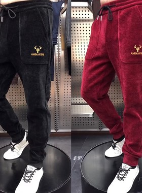 1898春c秋季男士休闲裤菠萝绒长裤男修身小脚裤百搭休闲裤时尚男