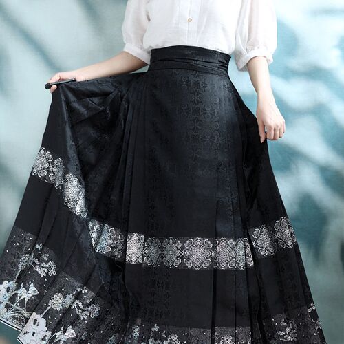 司羽阁梯形螺钿明制汉服马面裙夏P季立领灯笼袖短袖