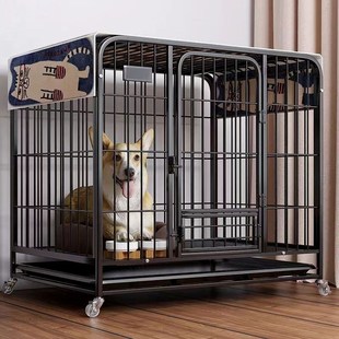 狗笼子方a管笼大型犬室内带厕所分离加粗宠物笼金毛拉布拉多家用