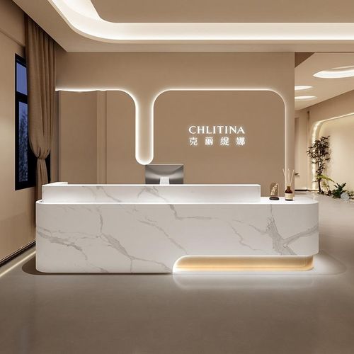 简约美吧容会前公司酒店商0088用接待台烤漆收银台所小台型服装店