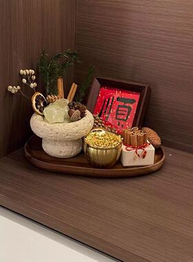 招财桌面摆件客厅玄关家居摆件聚宝盆房间装饰品乔迁新居改造物件