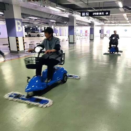 物业三轮电动除尘拖把车驾驶式商场地下库拖地机擦地机工厂车间保