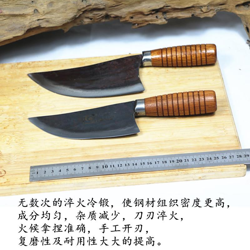小菜刀剁骨小斩切刀野外菜刀手工锻打弹簧钢切片刀多功能排骨厨刀