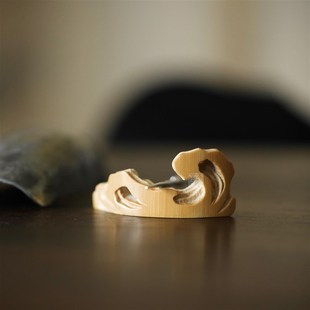 奇竹斋玉竹针置茶道摆件茶夹茶枕茶架置匙茶则搁架茶拨茶匙搁架