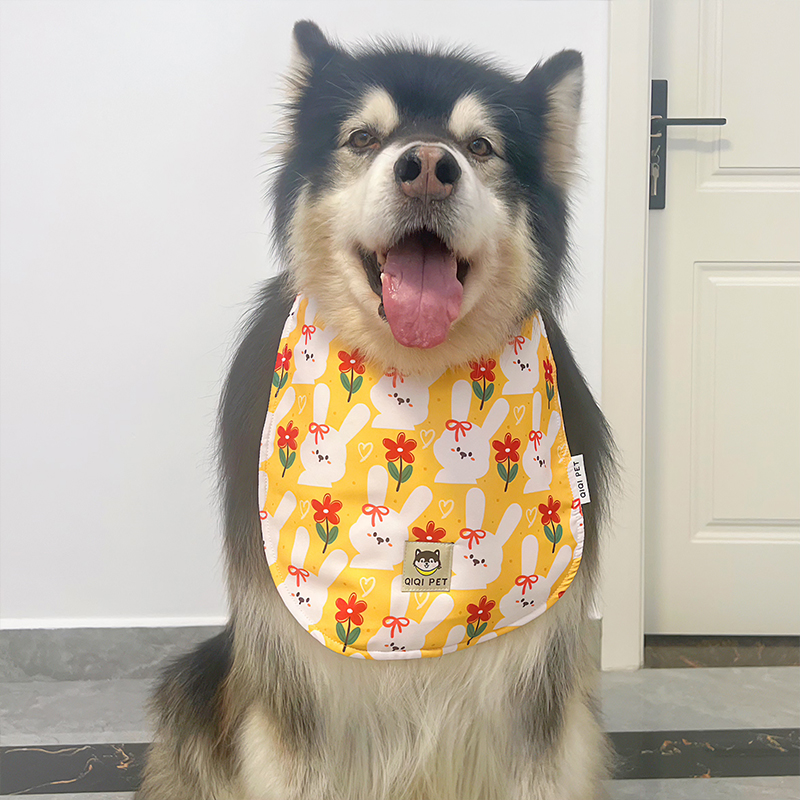 升级款宠物狗狗口水巾大型长毛犬保护胸毛萨摩围巾阿拉斯加口水巾