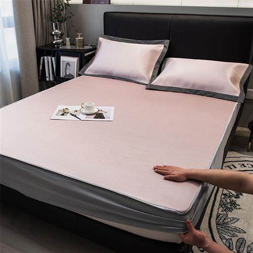 床笠单件夏季冰丝床罩三件套x床垫床包J床单套全包2023年新款,床上用品,冰丝席,淘宝优惠券,粉丝福利购,淘宝优惠卷