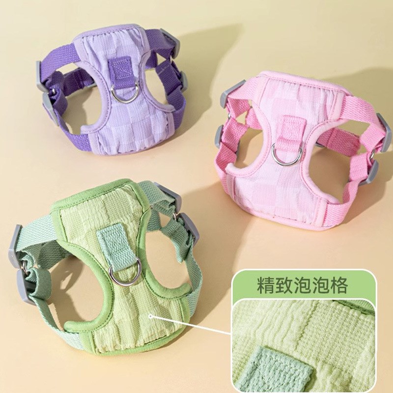 猫咪胸背带牵引绳防挣脱外出w遛猫绳溜猫链子可调节宠物猫绳子用