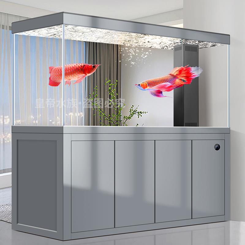 金晶超白龙鱼缸底滤大型客厅2024新款免换水族箱屏风隔断懒人恒温