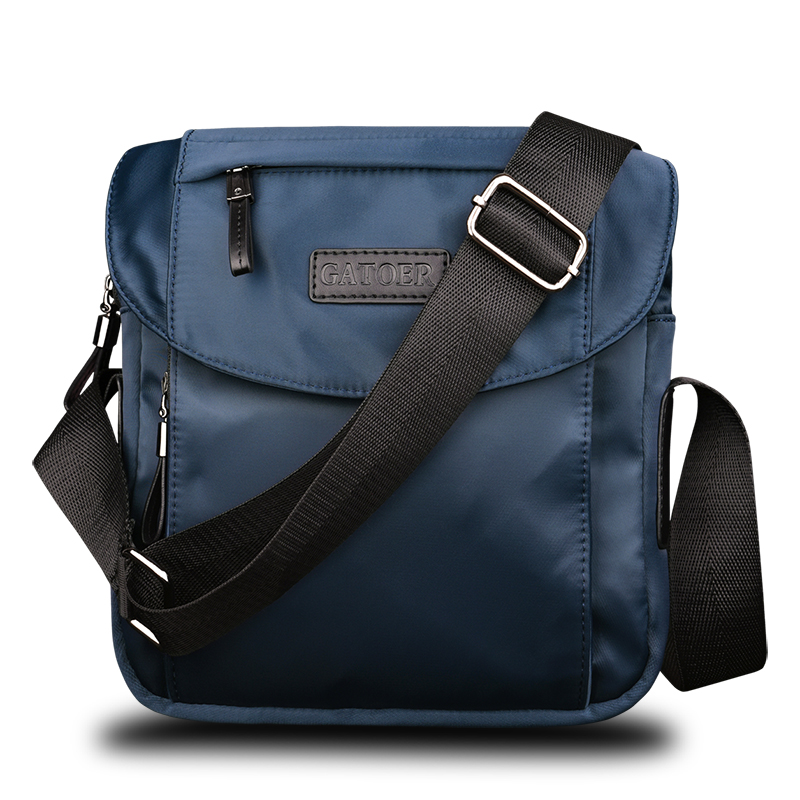 大容量斜跨休闲单肩包尼龙小背包包包男士翻盖牛津布包运动斜挎包