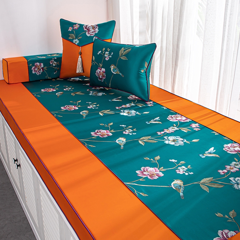 飘窗垫窗台垫子新中式防滑加厚海绵垫阳台榻榻米垫子沙发坐垫定做