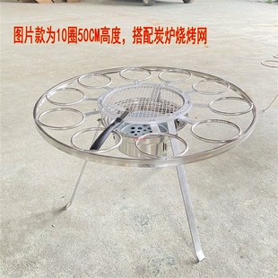 围炉煮菜火塘三角架柴火堆放架柴火灶火塘炉农村旋转柴火架支转盘