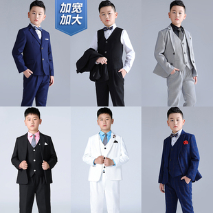 男童礼服胖童西装套装儿童加肥大尺码西服英伦男孩正装主持人演出