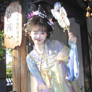 唐制古装汉服2025新款国风刺绣齐胸襦裙古风仙气飘飘小个子套装女