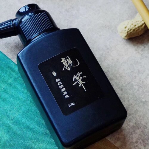 李禾记轻胶油烟墨汁墨水墨液瘦金体国画小楷O学生专用大容量毛笔