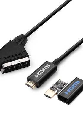 HDMI to Scart 转接线 HDMI 转扫把头转接线带PCB 支持1080P