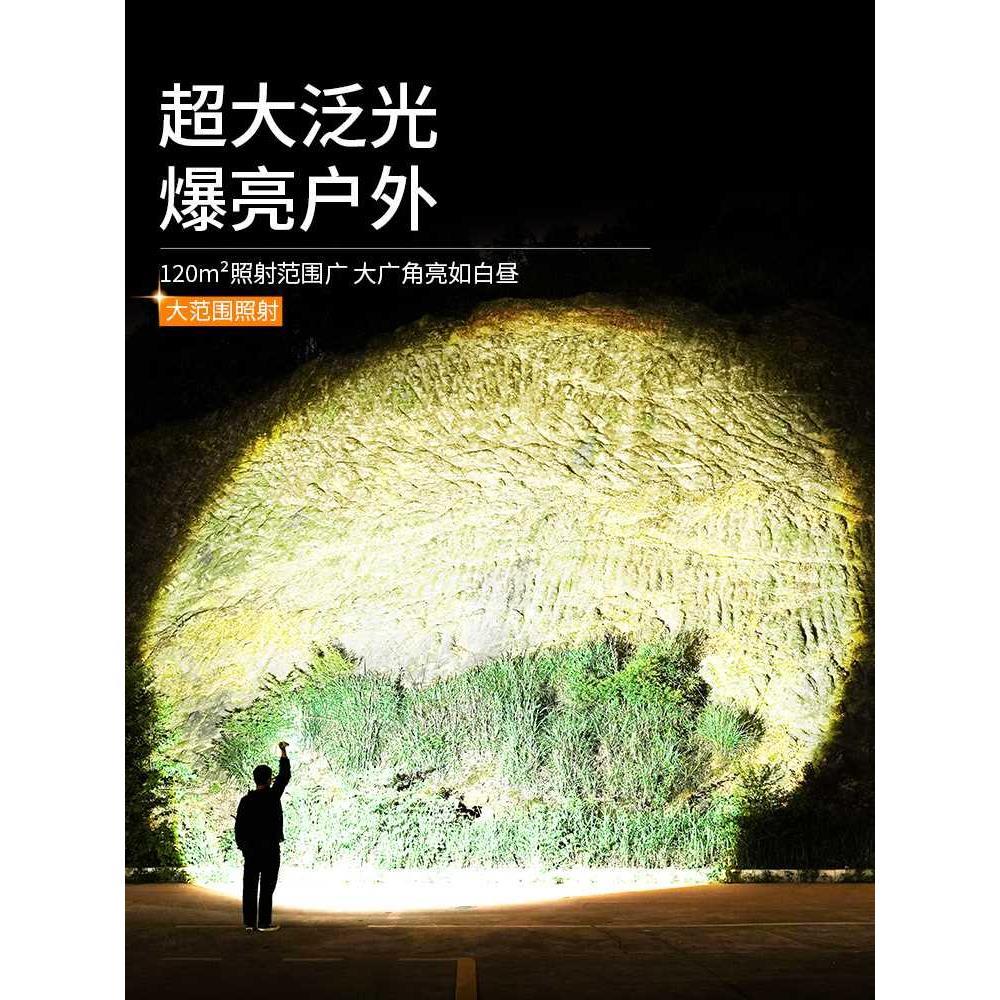 强光手电筒超亮远射户外多功能可充电26650锂电大功率远射氙气灯