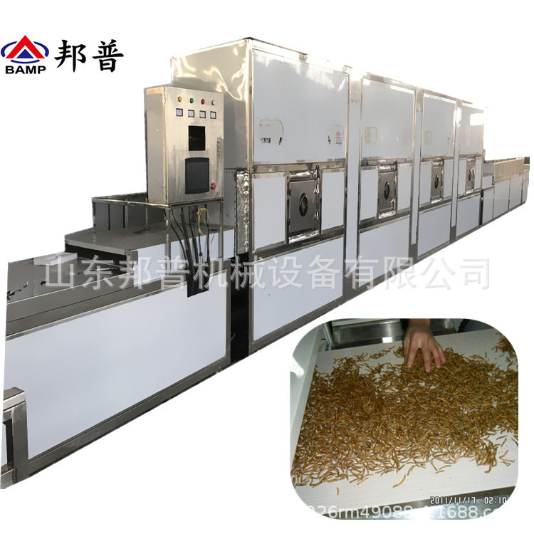 隧道式杀菌干燥机 大功率一体式干燥设备 自动化黄粉虫微波干燥机