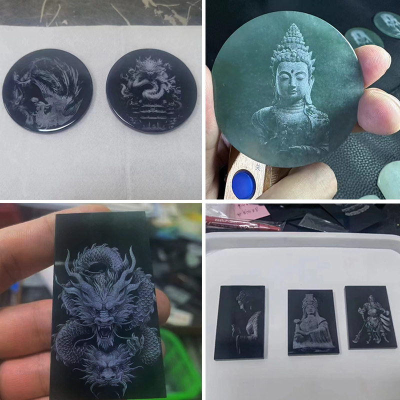 影雕机四会玉石影雕机玉器激光刻字揭阳和田玉雕刻机翡翠激光打标