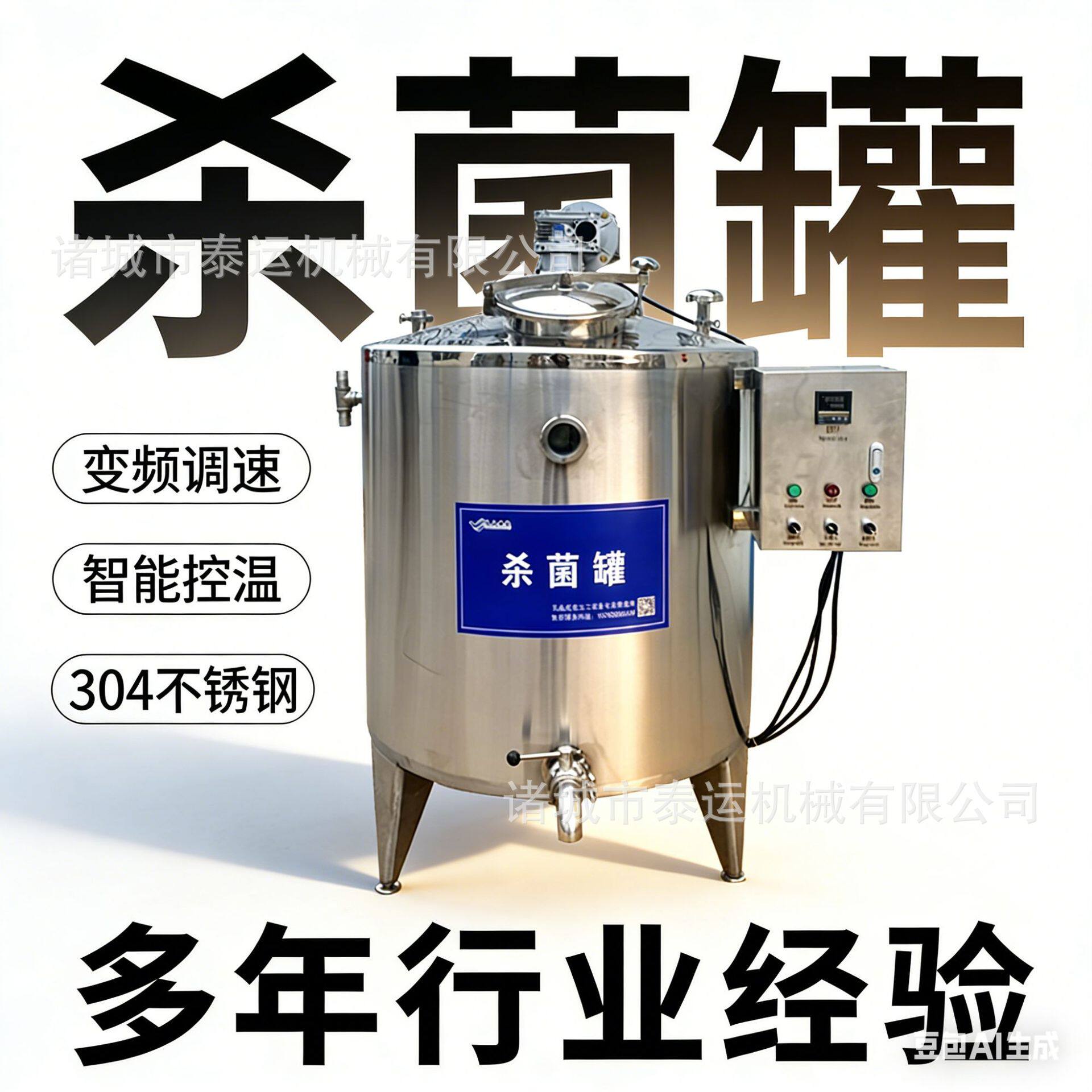 牛奶巴氏灭菌机器牛奶羊奶果汁制冷杀菌罐驼奶马奶恒温发酵罐