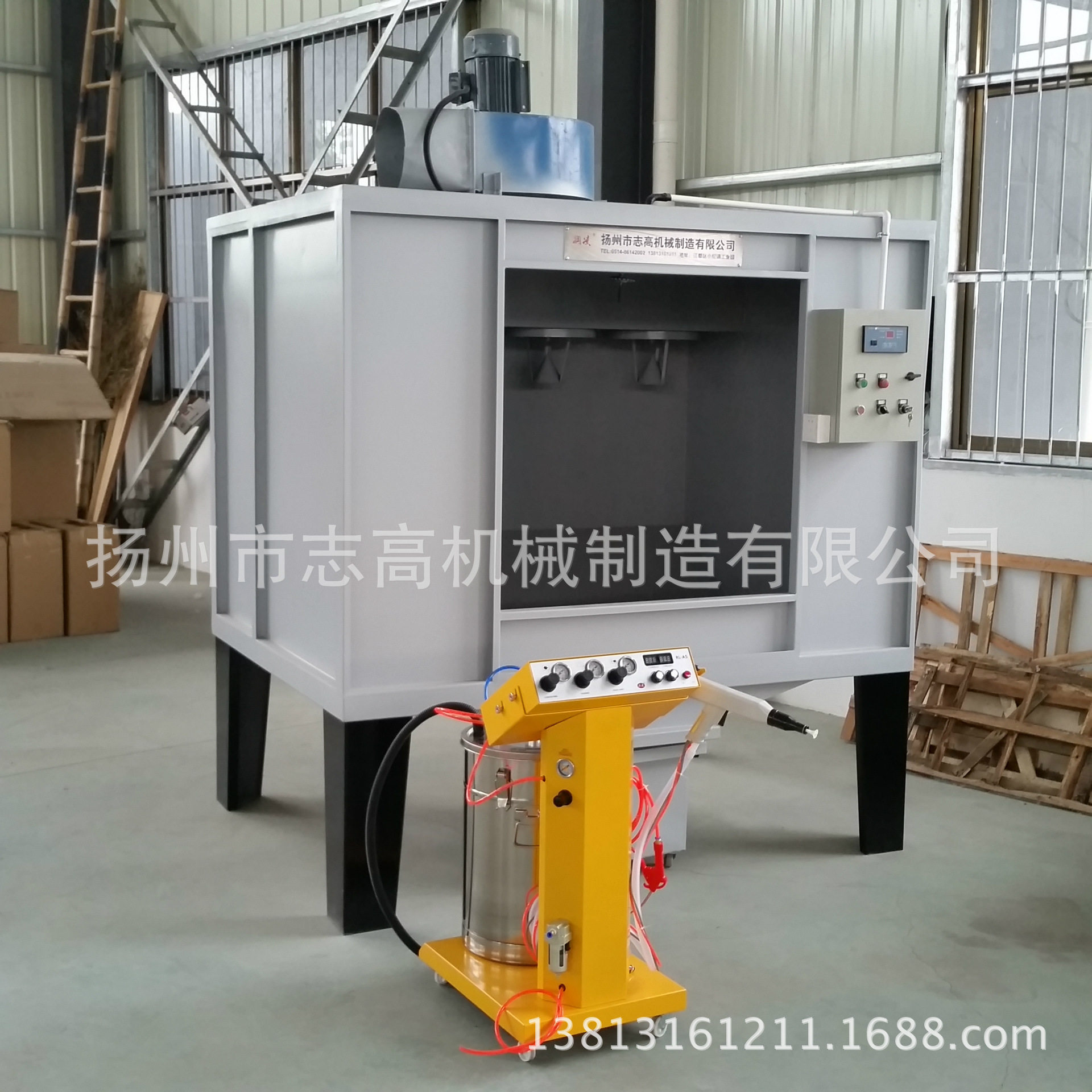 销售单工位喷粉室静电喷涂机压铸产品喷粉工作台脉冲反吹喷房