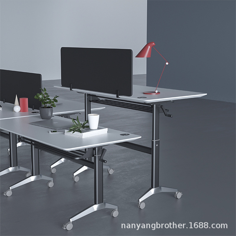 手摇升降桌站立式自动可调节工作台办公家用电脑写字书桌桌架定制