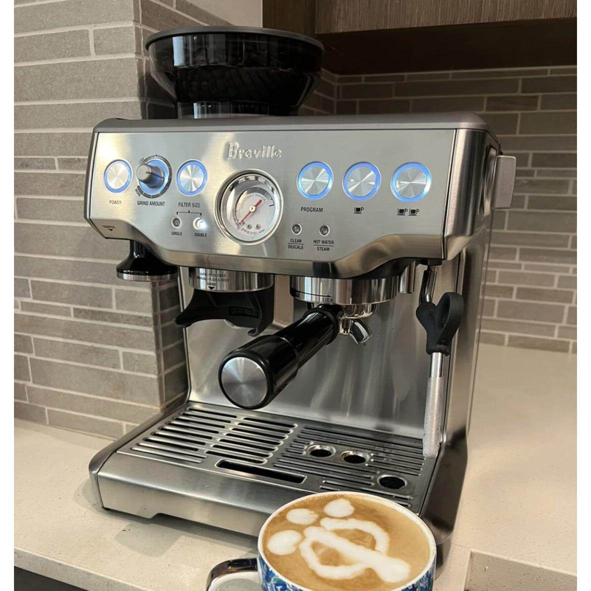 澳洲直邮Breville铂富BES870 BKS不锈钢半自动咖啡机 适用111V~24