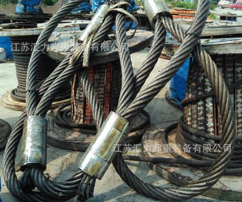 起重钢丝绳索具50t8m插编钢丝绳索具75mm10m两头编织钢丝绳