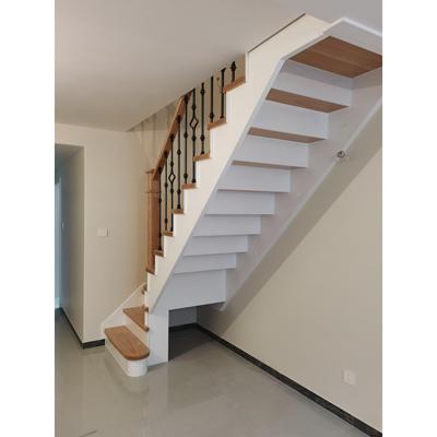 北京钢木楼梯定制铁艺护栏扶手公寓覆试楼梯廊坊天津武清燕郊楼梯