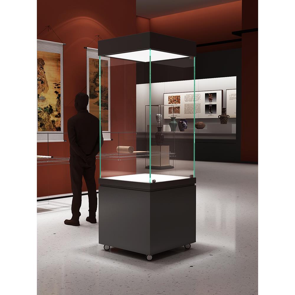 独立柜博物馆大立柜历史文物玻璃展示柜收藏品柜瓷器展览密封高柜