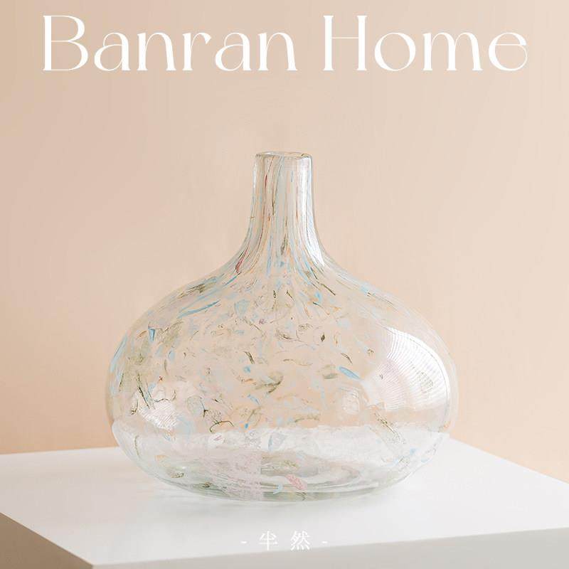 彩色玻璃花瓶轻奢高级感家居饰品摆件居然家居客厅餐桌装饰花器大,家居饰品,花瓶,淘宝优惠券,粉丝福利购,淘宝优惠卷