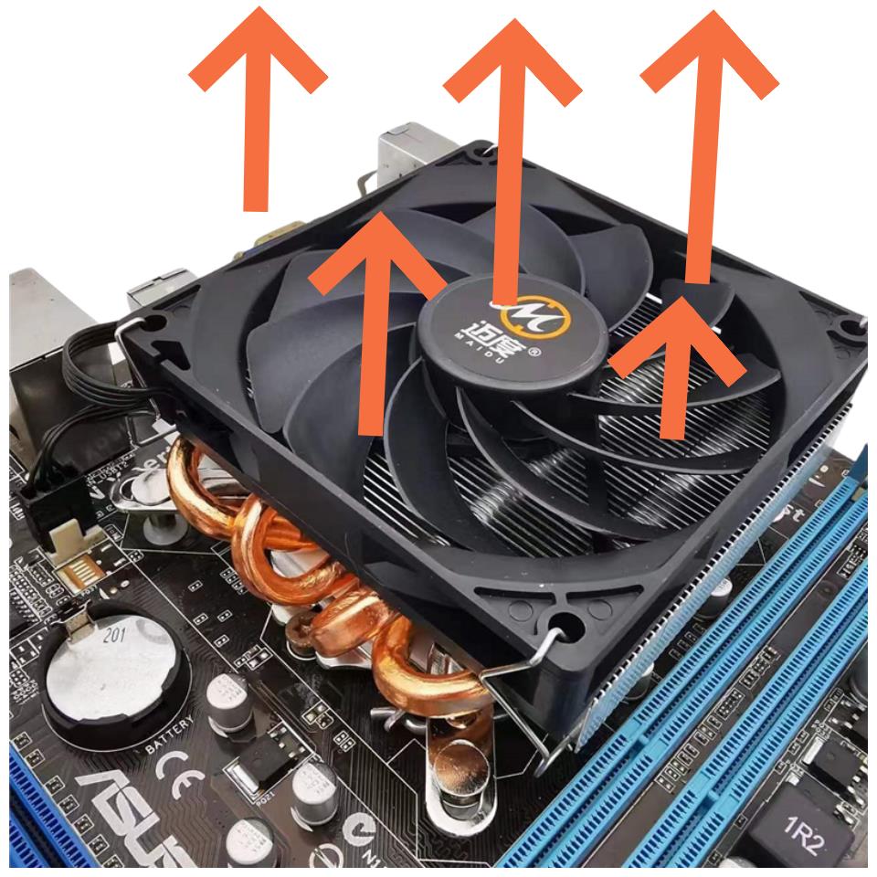 迈度新款超薄9215反转黑旋风风扇4P 2500转12V 主机壳风扇9CM排风