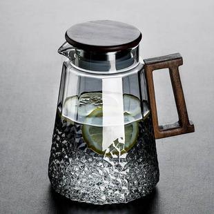 高硼硅杯子耐高温凉白开水泡茶壶 玻璃冷水壶大容量家用凉水杯套装