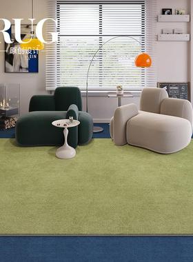 RUG原创设计 绿色包豪斯地毯客厅轻奢高级感复古中古沙发免地垫