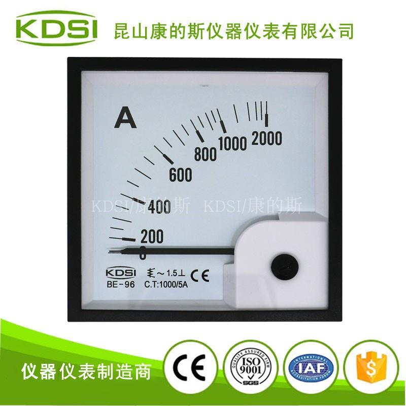 供应 指针交流电流表BE-96 AC10~3000/5A动铁式电表 电气柜设备表