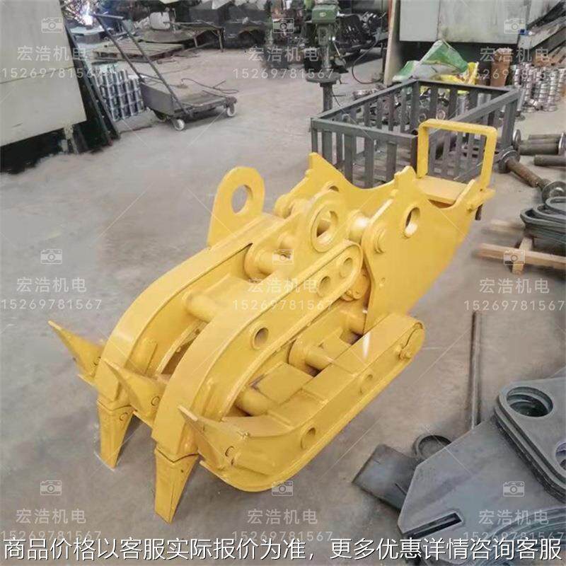 废钢废铁机械抱抓器 手柄操控挖掘机抓木器厂家 徐工60钩机机械夹