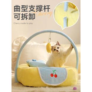 通用可拆洗春夏狗窝宠物枕头用品猫屋猫咪沙发猫床宠物床 猫窝四季