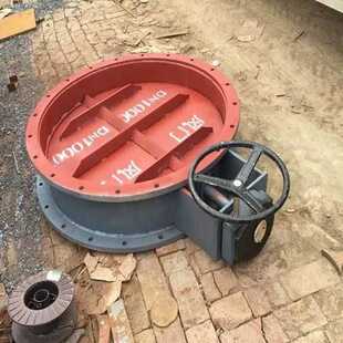 可高温手动涡轮蜗杆风门 电动调节圆蝶阀 烟气管道用气动翻板阀