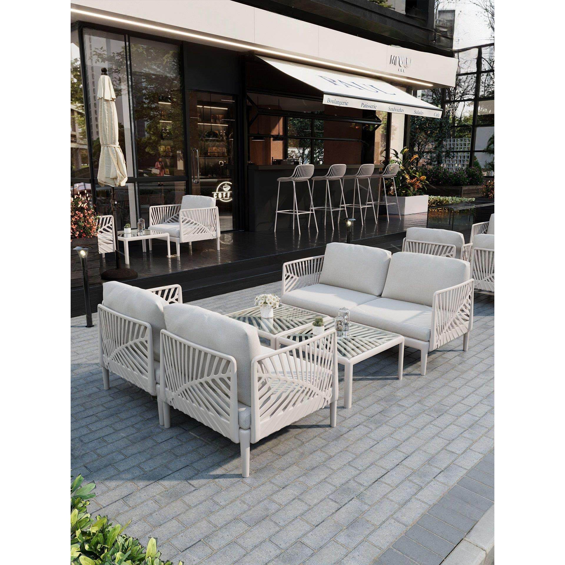 户外沙发椅咖啡厅奶茶店外摆桌椅组合商用露天沙发餐饮室外休闲椅,住宅家具,户外沙发,淘宝优惠券,粉丝福利购,淘宝优惠卷