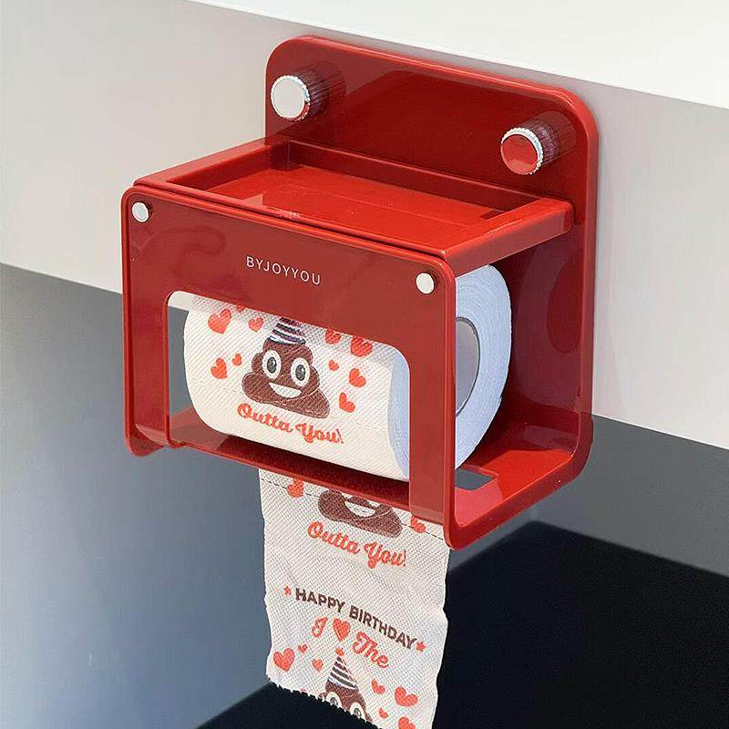 多巴胺吸盘纸巾盒免打孔置物架免收纳卫生间湿纸巾壁挂厕纸洗脸盒
