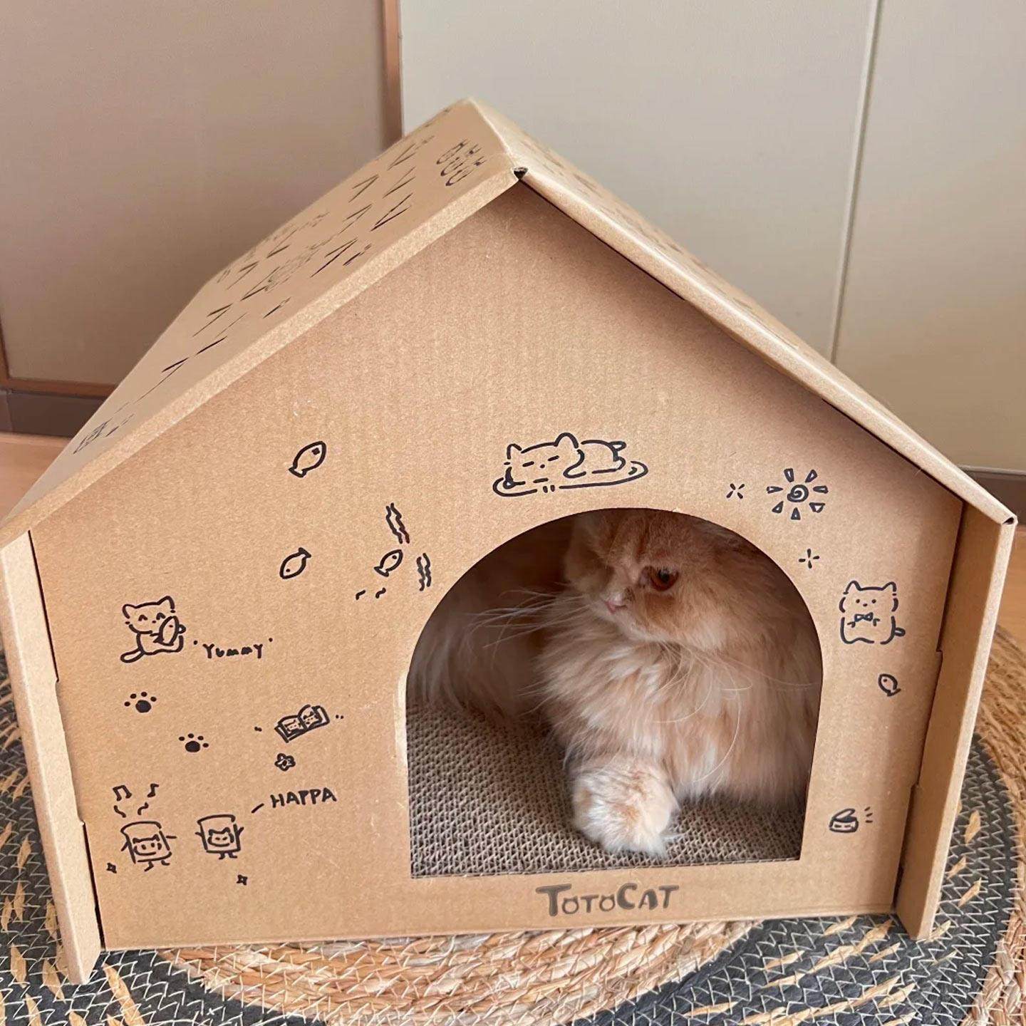 手工DIY猫窝猫抓板一体四季通用半封闭安全感大号纸箱猫屋猫别墅,宠物/宠物食品及用品,猫窝/屋/帐篷/沙发,淘宝优惠券,粉丝福利购,淘宝优惠卷