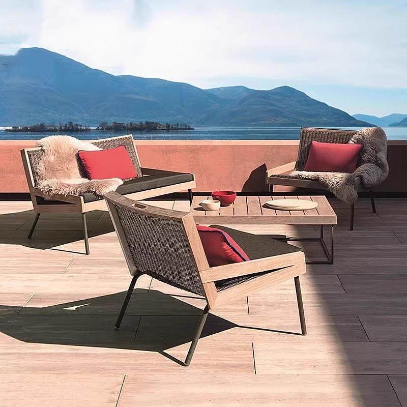 户外沙发实木柚木防水防晒庭院民宿花园藤编桌椅休闲艺术懒人沙发,住宅家具,户外沙发,淘宝优惠券,粉丝福利购,淘宝优惠卷