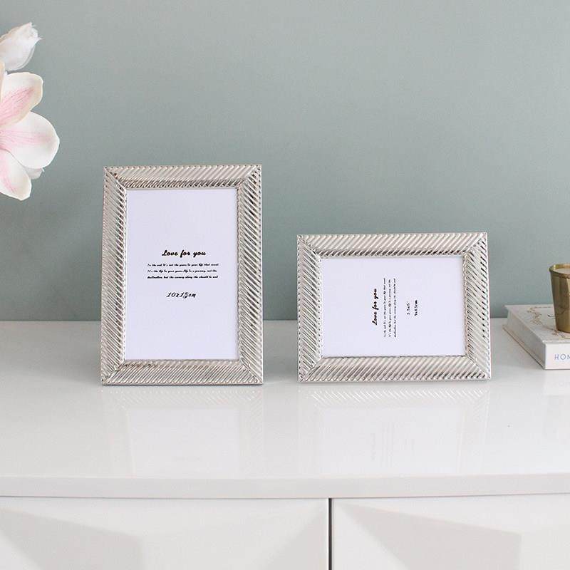 简约现代银色金属相框摆台6寸7寸8寸10寸客厅卧室桌面摆件海马体,家居饰品,相框/画框,淘宝优惠券,粉丝福利购,淘宝优惠卷
