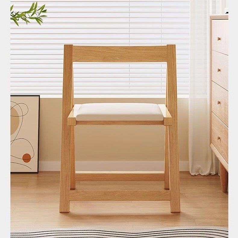 北欧餐椅实木折叠折叠椅椅子靠背椅家用简约小户型户外便携凳子