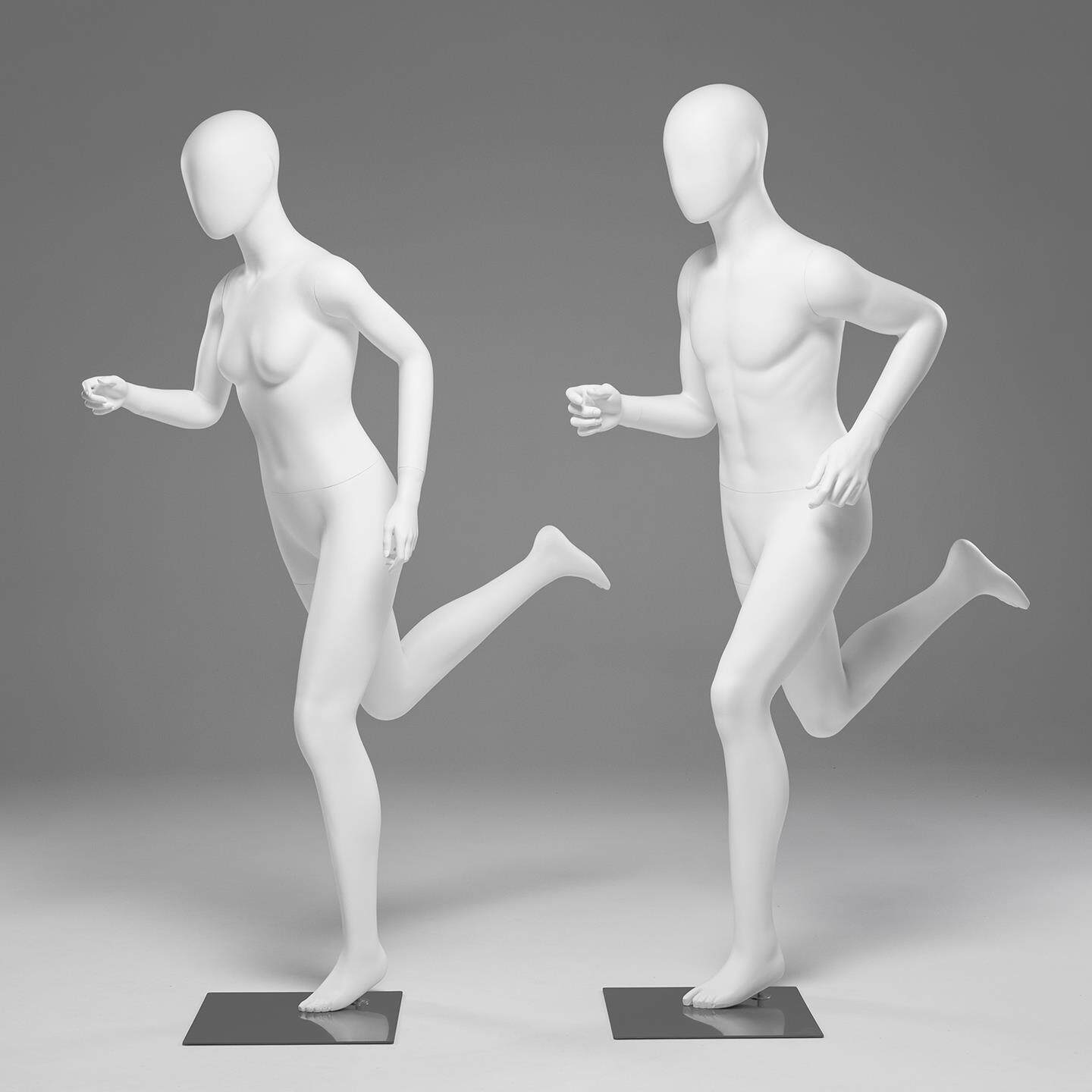 全身模特道具女情侣款服装店橱窗展示架青少年假人体男跑步模特架