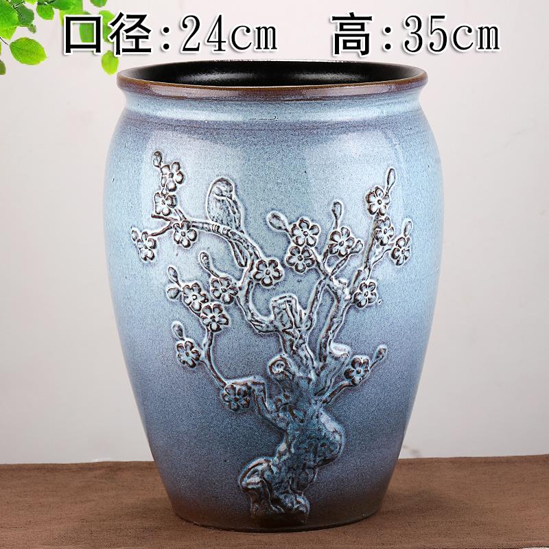 特大号粗陶多肉花盆老桩法师三角梅植物绿植大口径圆盆高筒陶罐盆
