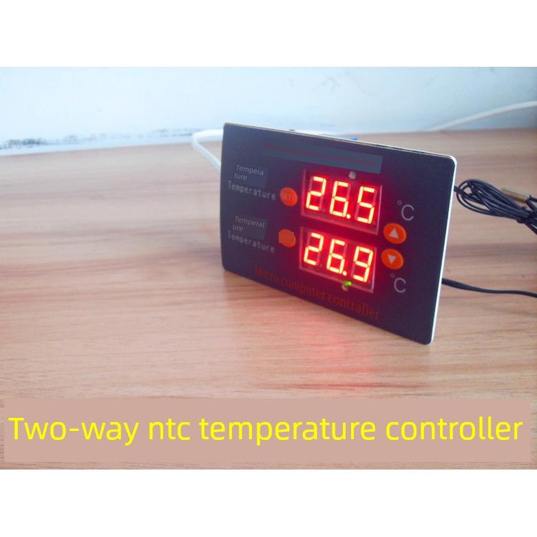 NTC温度表控制器多路高温微电脑温度计温控开关数显24V220V