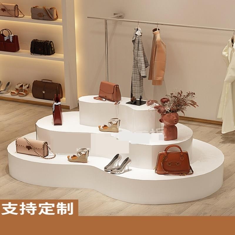服装店中岛台展示桌储物柜商场装饰品柜女装店陈列柜中岛桌流水台